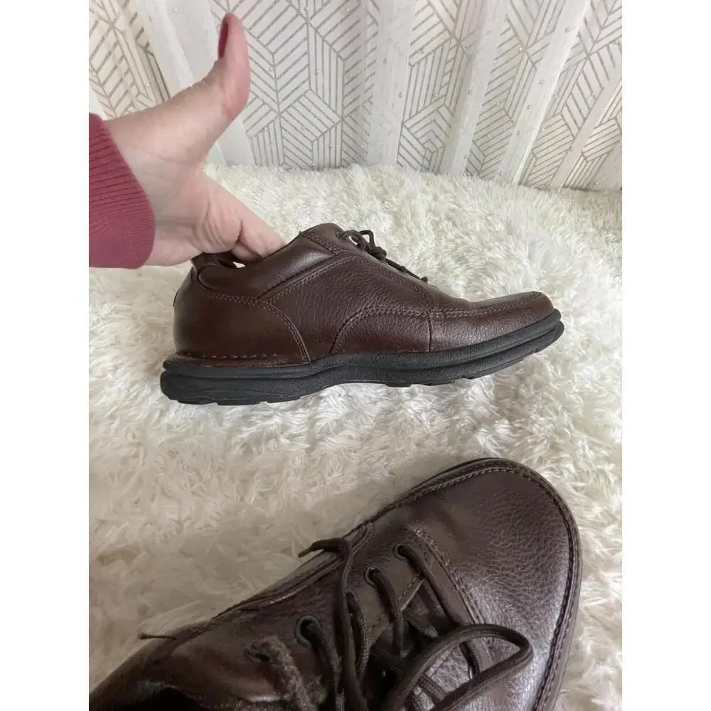 Rockport Eureka Men's Size 13 M Brown Leather Lace Up Walking Shoes A10889 EUC